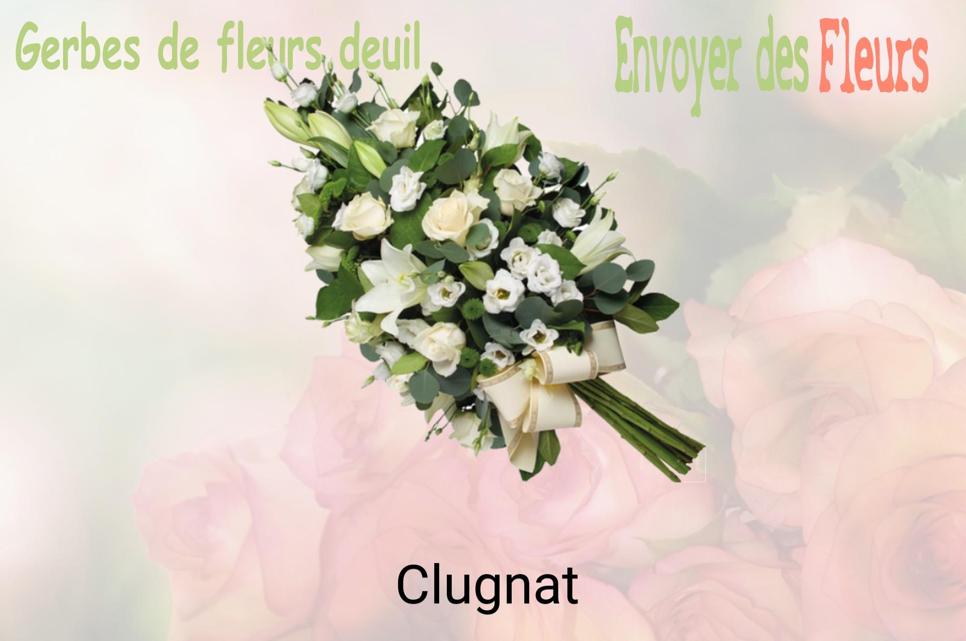 Gerbe de fleurs de deuil livrée à Clugnat